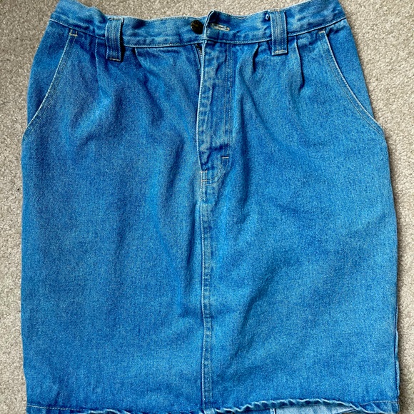 Western style vintage denim skirt - Picture 1 of 4